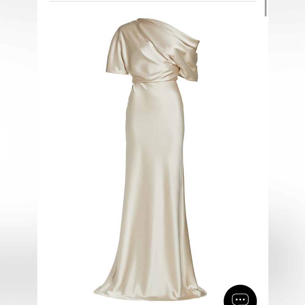 Amsale womens gown in champagne
